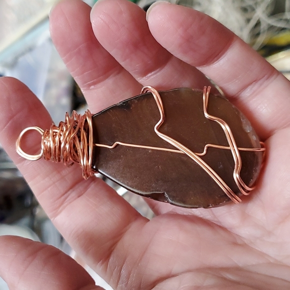 Mushroom on agate with agate moon - Picture 3 of 3